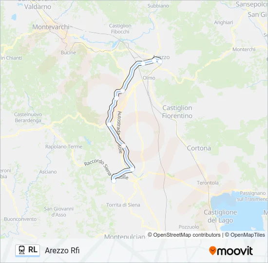 RL Train Line Map