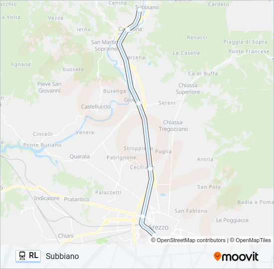 RL Train Line Map
