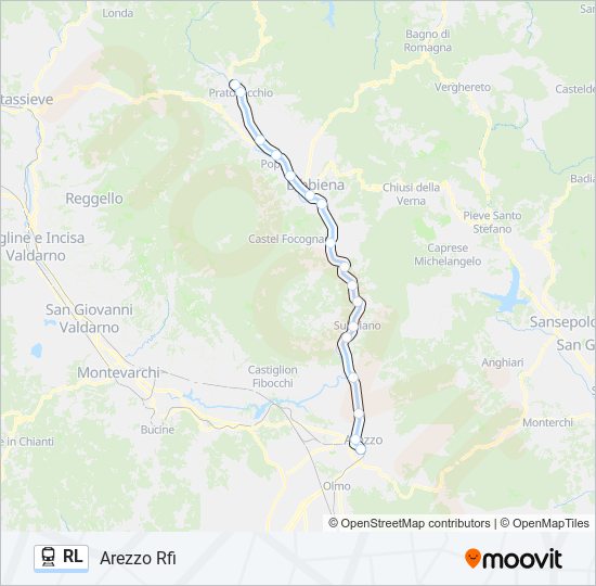 rl Route Schedules Stops Maps Arezzo Rfi Updated