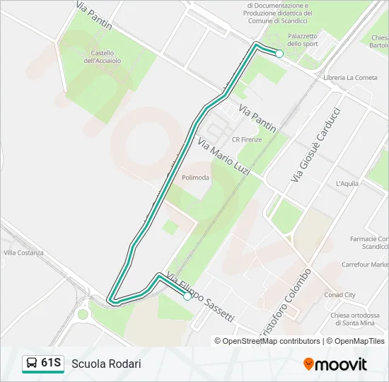61S Bus Line Map