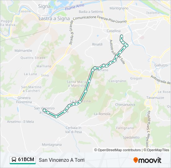 61BCM bus Line Map