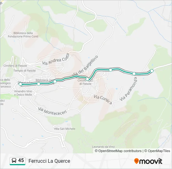 45 Bus Line Map