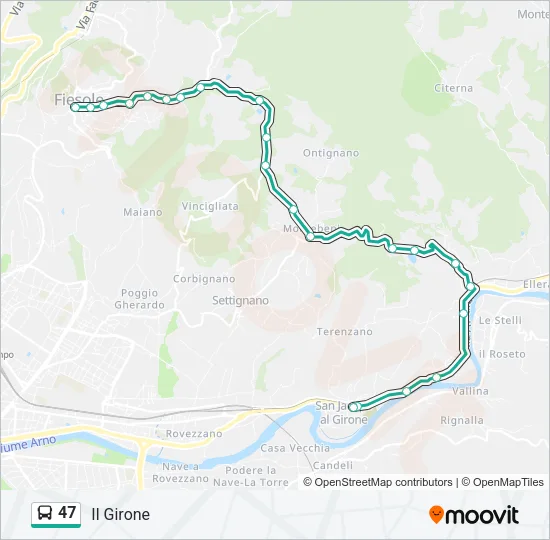 47 Bus Line Map