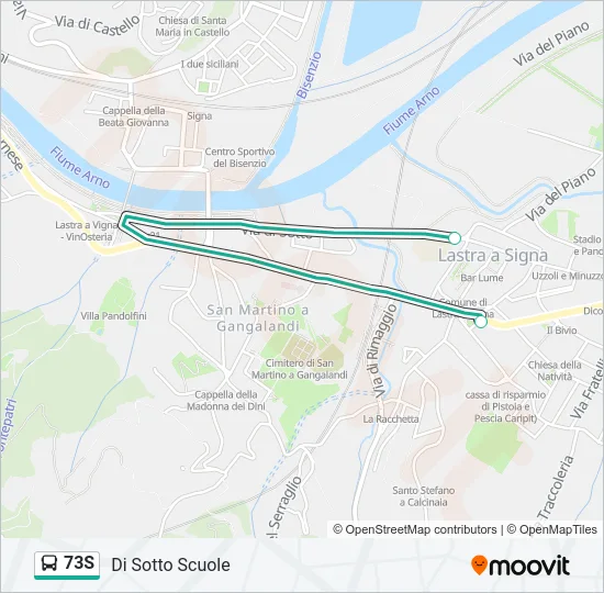 73S Bus Line Map