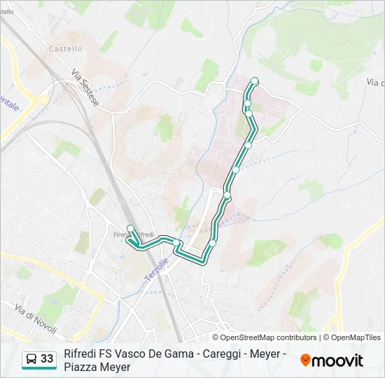 33 Bus Line Map