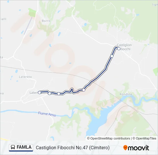 FAMLA Bus Line Map