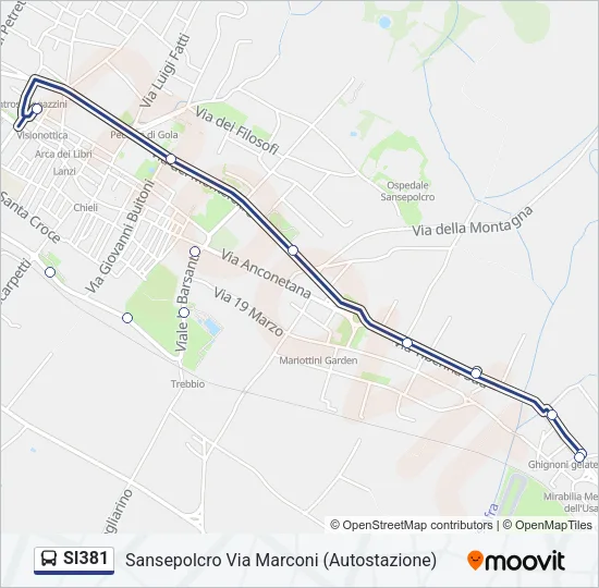SI381 Bus Line Map