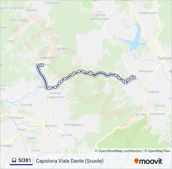 SI381 Bus Line Map