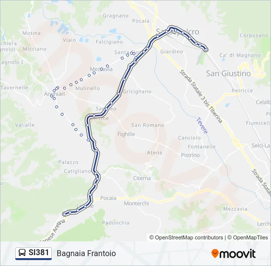 SI381 Bus Line Map
