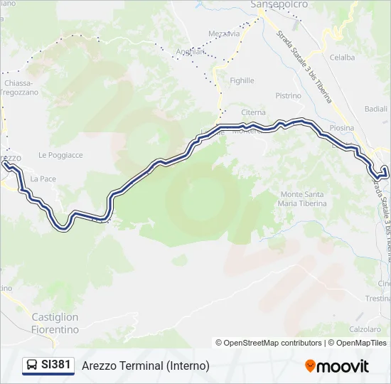 SI381 Bus Line Map