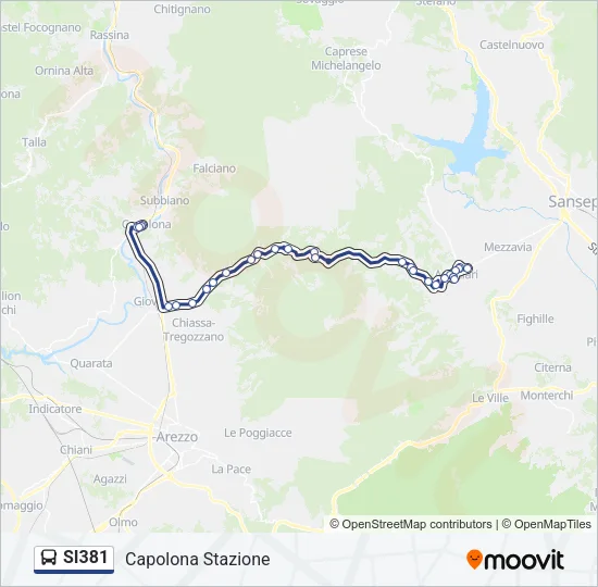 SI381 Bus Line Map