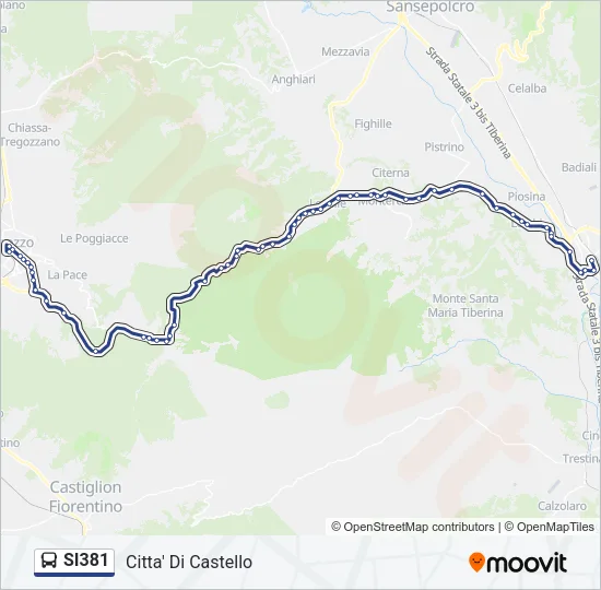 SI381 Bus Line Map