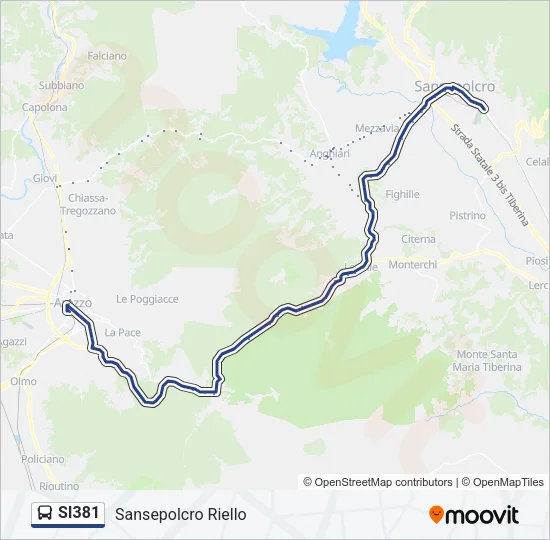SI381 Bus Line Map