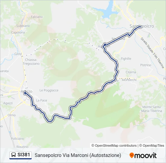 SI381 Bus Line Map
