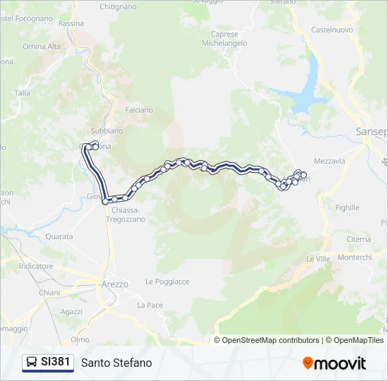 SI381 Bus Line Map