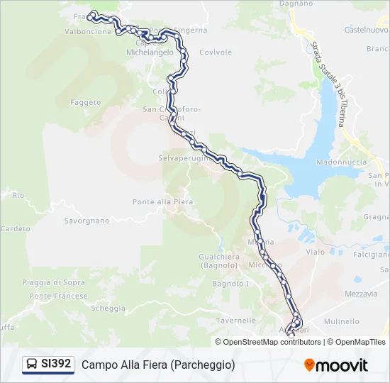 SI392 Bus Line Map