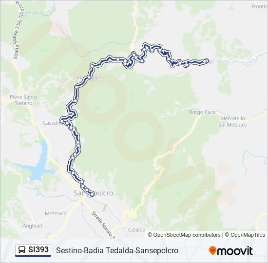 SI393 bus Line Map