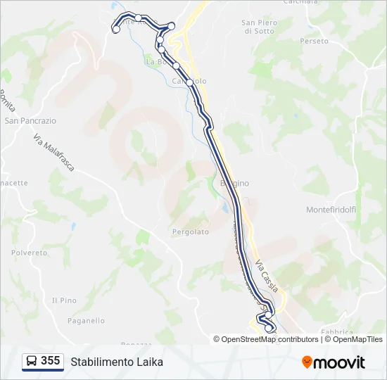 355 Bus Line Map