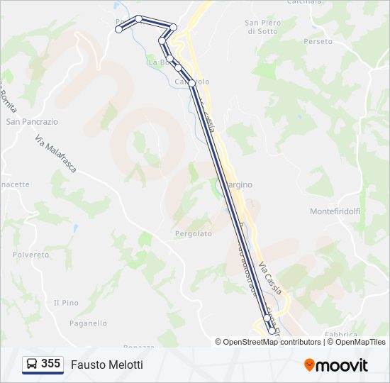 355 bus Line Map