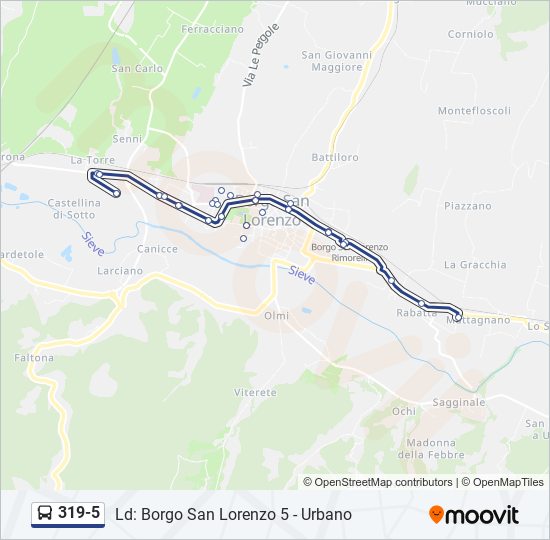 319-5 bus Line Map