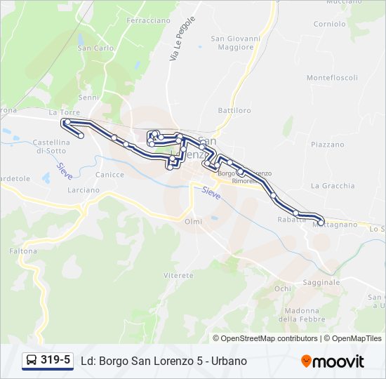 319-5 bus Line Map