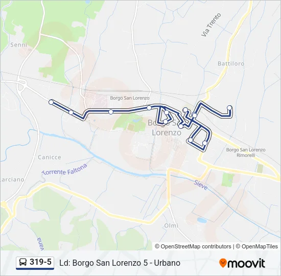 319-5 Bus Line Map