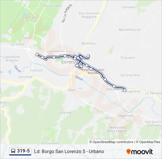 319-5 Bus Line Map