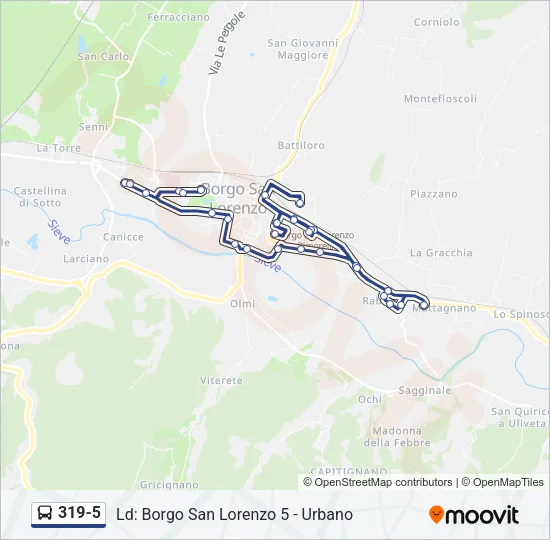 319-5 Bus Line Map