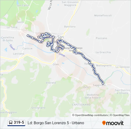 319-5 Bus Line Map