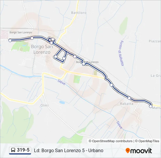 319-5 Bus Line Map