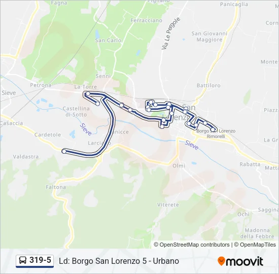 319-5 Bus Line Map