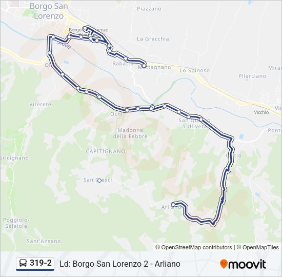 Percorso linea bus 319-2