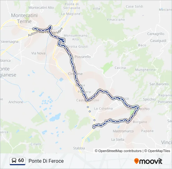 60 Bus Line Map