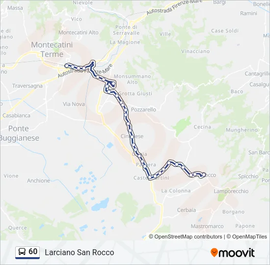 60 Bus Line Map