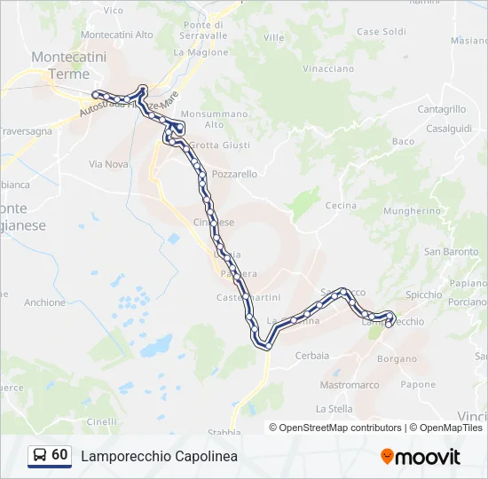 60 Bus Line Map