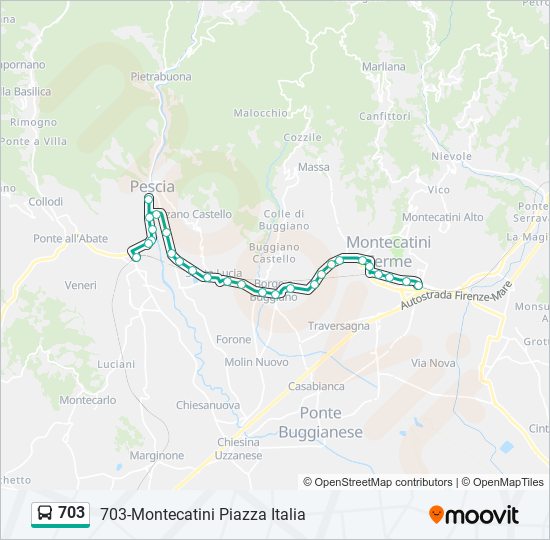 Percorso linea bus 703