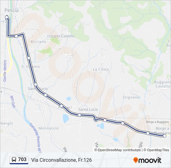 703 bus Line Map