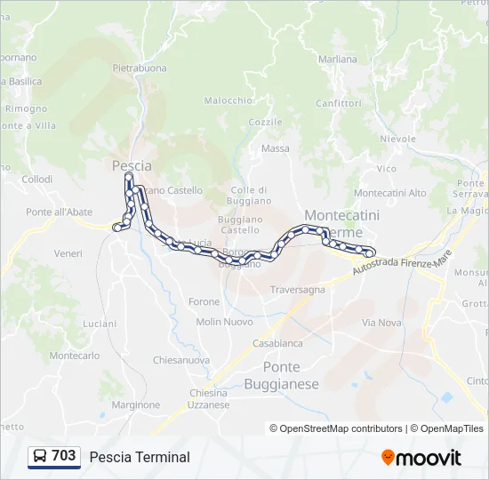 703 Bus Line Map