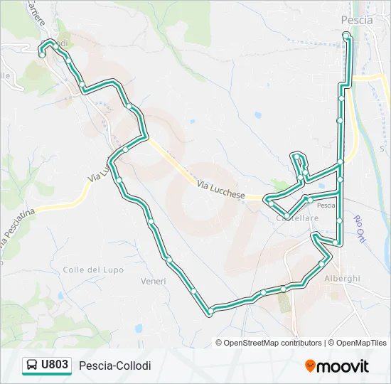 U803 Bus Line Map