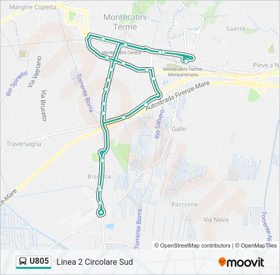 U805 Bus Line Map