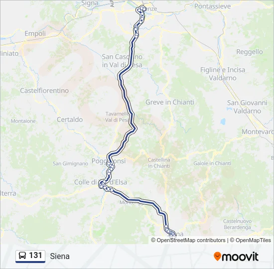 131 Bus Line Map