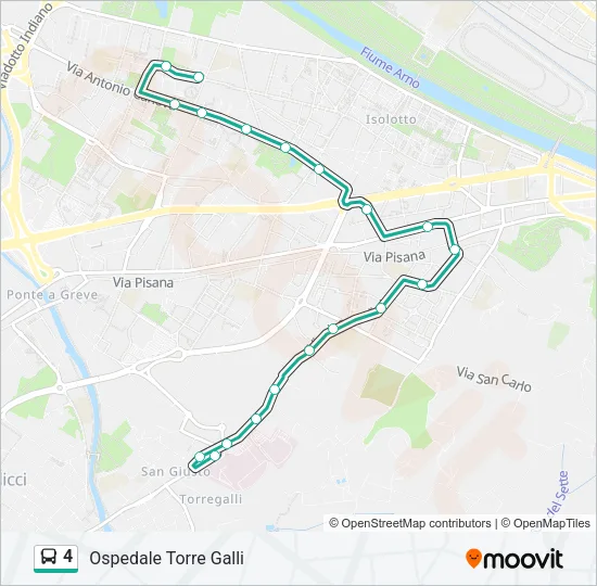 Percorso linea  4