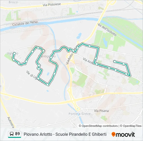 89 Bus Line Map