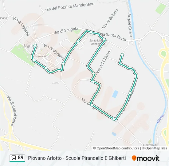 89 Bus Line Map