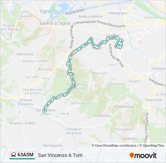 63ASM bus Line Map