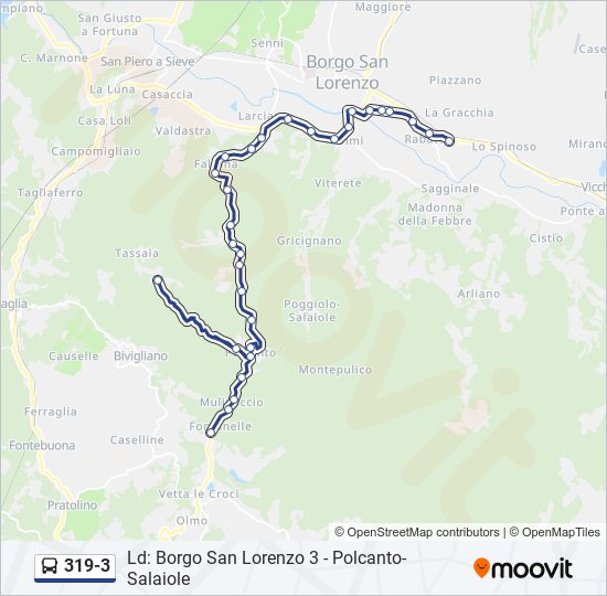 319-3 bus Line Map