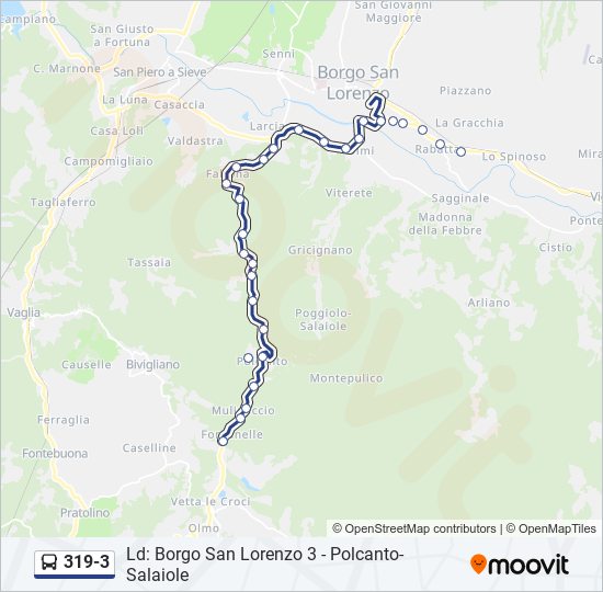 319-3 bus Line Map