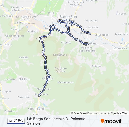319-3 bus Line Map