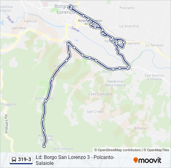 319-3 bus Line Map