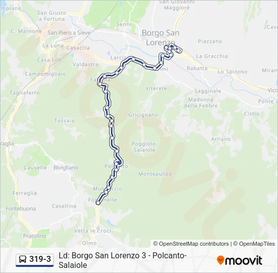 319-3 Bus Line Map